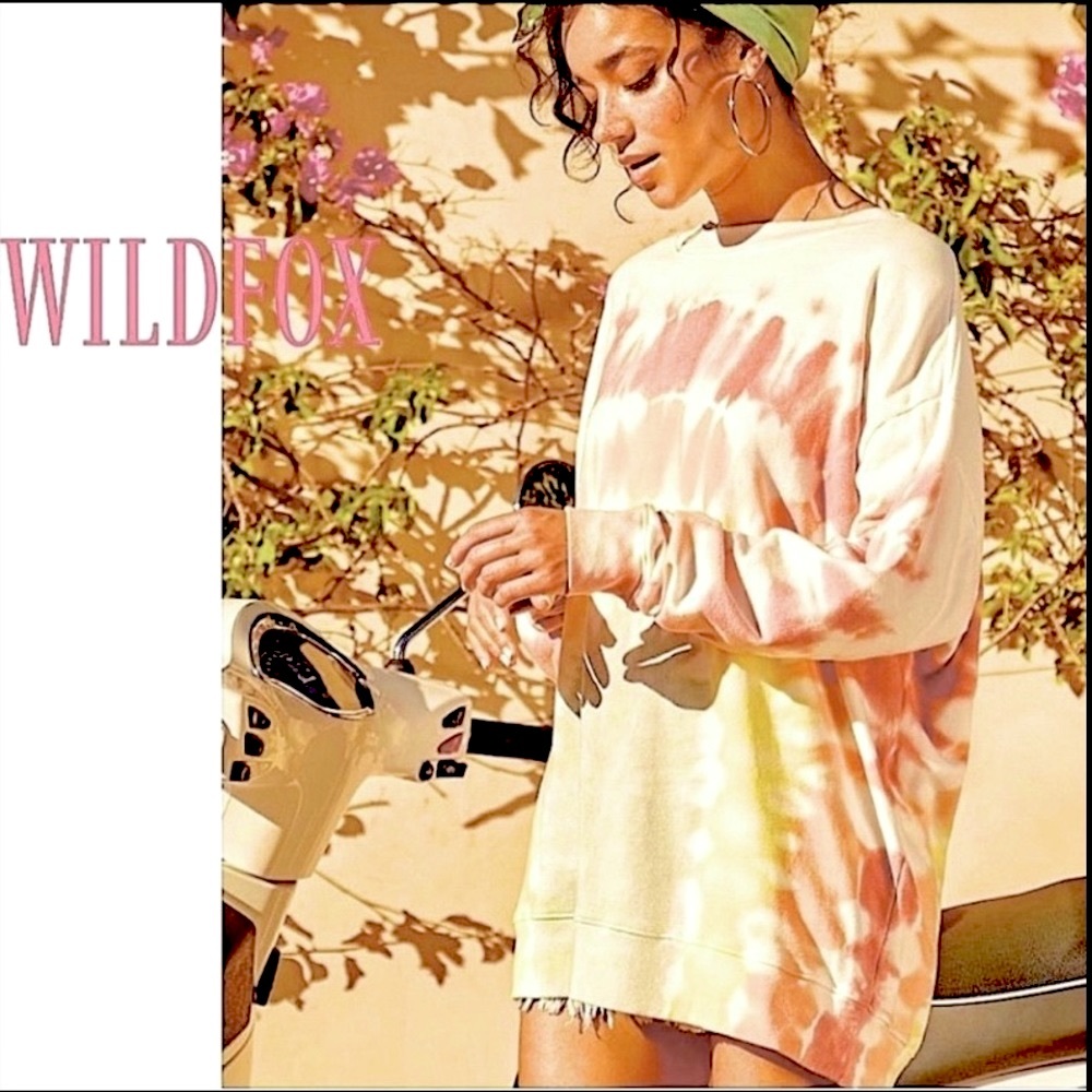 NWT Wild fox Rainbow Sommer Tie Dye Jumper